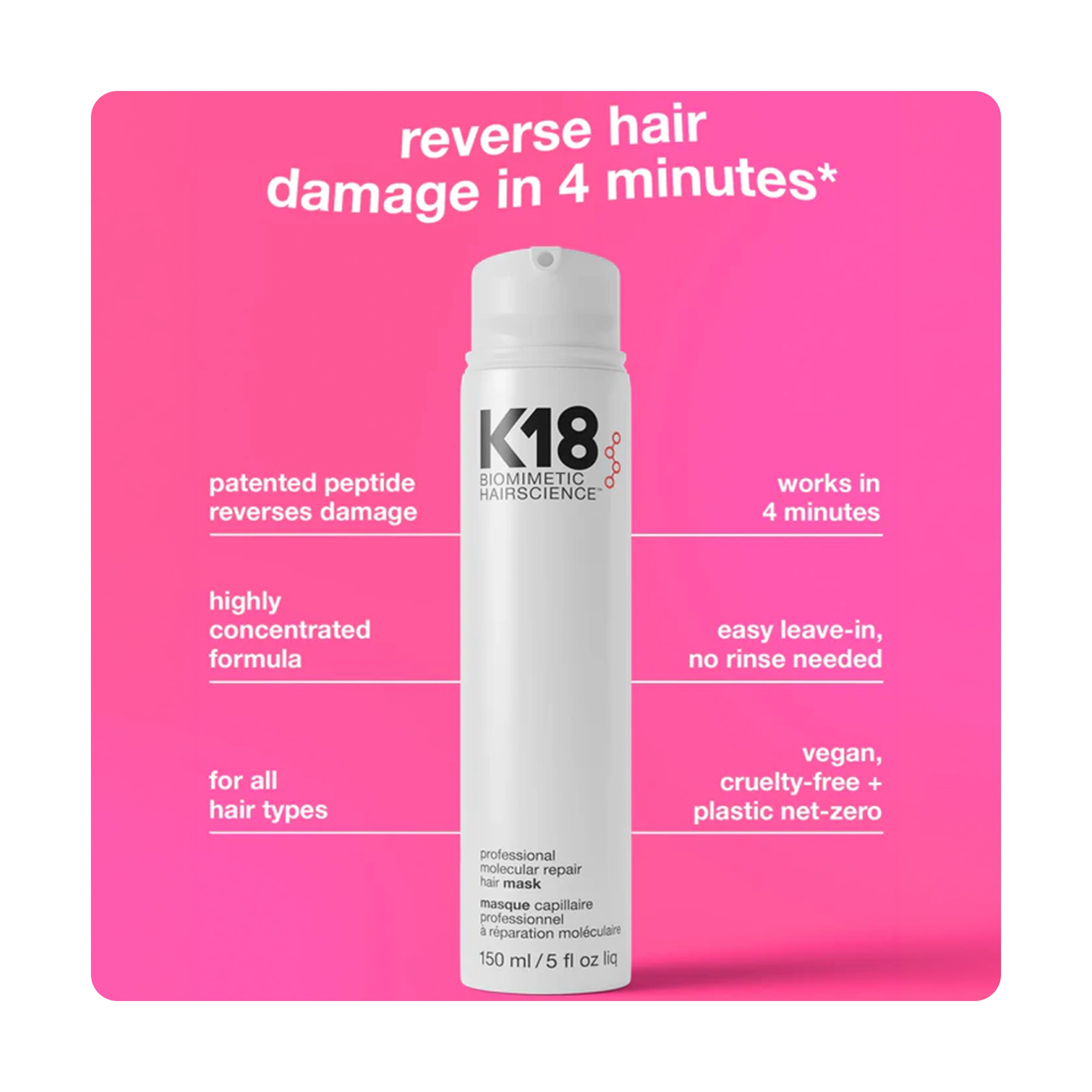 K18 Leave-In Molecular Repair Hair Mask 150ml